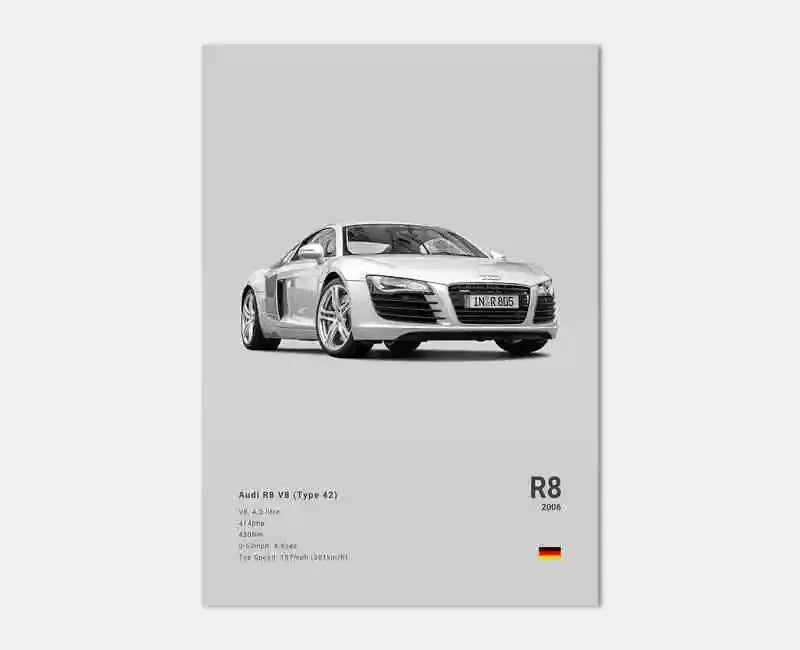 Audi R8 car Grey