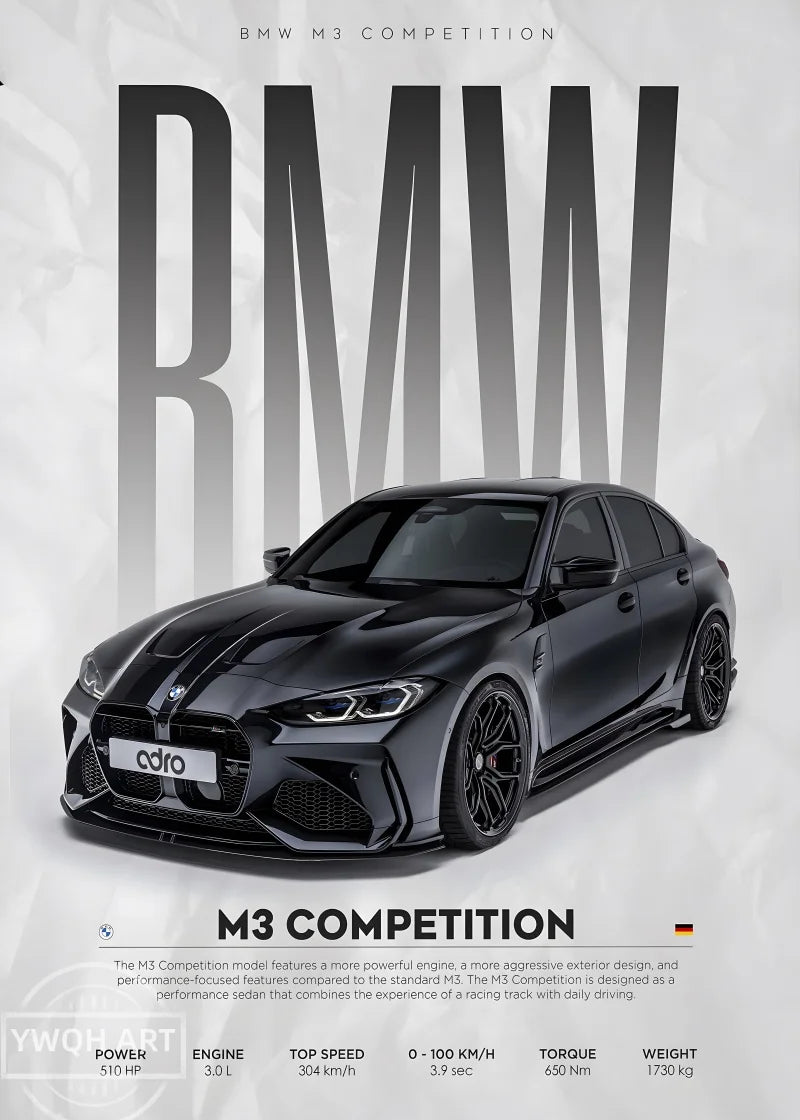 BMW Competition Car Poster
